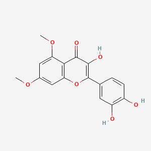 molecular formula C17H14O7 B1583532 黄酮，5,7-二甲氧基-3,3',4'-三羟基- CAS No. 13459-07-9