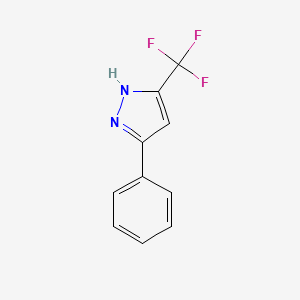 molecular formula C10H7F3N2 B1583572 5-phenyl-3-(trifluoromethyl)pyrazole CAS No. 4027-54-7