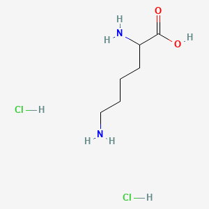 molecular formula C6H14N2O2.ClH<br>C6H15ClN2O2 B1583576 Lysine hydrochloride, DL- CAS No. 617-68-5