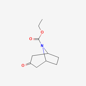 molecular formula C10H15NO3 B1583596 Ethyl 3-oxo-8-azabicyclo[3.2.1]octane-8-carboxylate CAS No. 32499-64-2