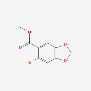 molecular formula C9H7BrO4 B1583619 Methyl 6-bromobenzo[d][1,3]dioxole-5-carboxylate CAS No. 61441-09-6