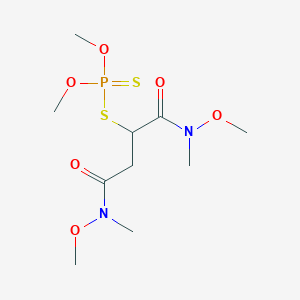 molecular formula C10H21N2O6PS2 B158362 2-dimethoxyphosphinothioylsulfanyl-N,N'-dimethoxy-N,N'-dimethylbutanediamide CAS No. 10080-80-5