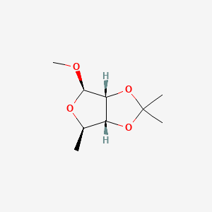 molecular formula C9H16O4 B1583639 5-脱氧-2,3-O-异丙基-β-D-呋喃核糖甲基 CAS No. 23202-81-5