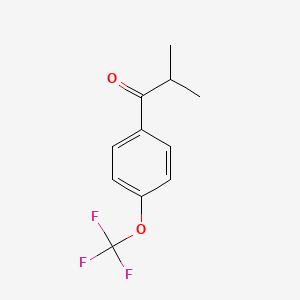 molecular formula C11H11F3O2 B1583647 2-Methyl-1-[4-(trifluoromethoxy)phenyl]propan-1-one CAS No. 56425-84-4