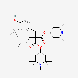 Di-(1,2,2,6,6-pentamethyl-4-piperidyl)-2-butyl-2-(3,5-di-tert-butyl-4-hydroxybenzyl)malonate