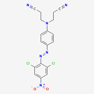 molecular formula C18H14Cl2N6O2 B1583696 Propanenitrile, 3,3'-[[4-[(2,6-dichloro-4-nitrophenyl)azo]phenyl]imino]bis- CAS No. 67923-43-7