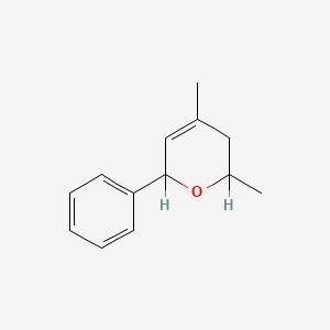 molecular formula C13H16O B1583698 3,6-Dihydro-2,4-dimethyl-6-phenyl-2H-pyran CAS No. 68039-40-7