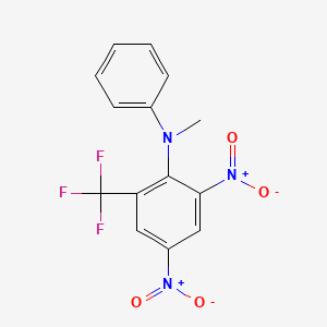 molecular formula C14H10F3N3O4 B1583716 N-Methyl-2,4-dinitro-N-phenyl-6-(trifluoromethyl)aniline CAS No. 63333-32-4