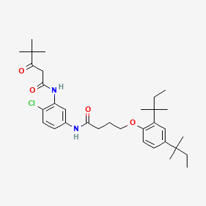 Pentanamide, N-[5-[[4-[2,4-bis(1,1-dimethylpropyl)phenoxy]-1-oxobutyl]amino]-2-chlorophenyl]-4,4-dimethyl-3-oxo-