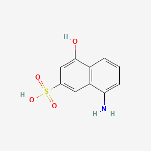molecular formula C10H9NO4S B1583758 8-Amino-4-hydroxynaphthalene-2-sulfonic acid CAS No. 489-78-1