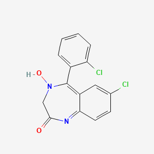 molecular formula C15H10Cl2N2O2 B1583804 7-Chloro-5-(2-chlorophenyl)-1,3-dihydro-2H-1,4-benzodiazepin-2-one 4-Oxide CAS No. 2955-37-5