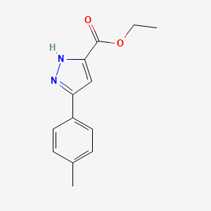 molecular formula C13H14N2O2 B1583834 Ethyl 5-(4-methylphenyl)-2H-pyrazole-3-carboxylate CAS No. 595610-41-6
