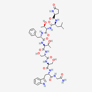 molecular formula C47H65N11O14 B1583896 pGlu-Leu-Thr-Phe-Thr-Ser-Ser-Trp-GlyNH2 CAS No. 99886-31-4