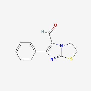 molecular formula C12H10N2OS B1583920 6-苯基-2,3-二氢咪唑并[2,1-b][1,3]噻唑-5-甲醛 CAS No. 75224-64-5