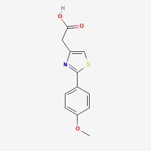 molecular formula C12H11NO3S B1583923 [2-(4-Methoxyphenyl)-1,3-thiazol-4-yl]acetic acid CAS No. 23353-14-2
