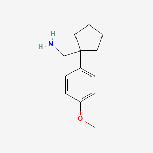 molecular formula C13H19NO B1583925 C-[1-(4-Methoxy-phenyl)-cyclopentyl]-methylamine CAS No. 23528-54-3