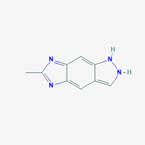 molecular formula C9H8N4 B158394 6-Methyl-1,5-dihydroimidazo[4,5-f]indazole CAS No. 133032-24-3