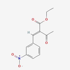 molecular formula C13H13NO5 B1583955 Ethyl 2-(3-nitrobenzylidene)acetoacetate CAS No. 39562-16-8
