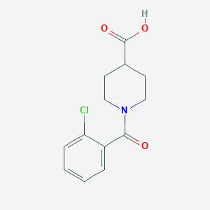 molecular formula C13H14ClNO3 B1583956 1-(2-Chlorobenzoyl)piperidine-4-carboxylic acid CAS No. 352673-16-6