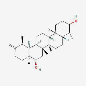 molecular formula C30H50O2 B1583970 4,4,6a,6b,8a,12,14b-Heptamethyl-11-methylidene-1,2,3,4a,5,6,6a,7,8,9,10,12,12a,13,14,14a-hexadecahydropicene-3,8-diol CAS No. 6750-30-7