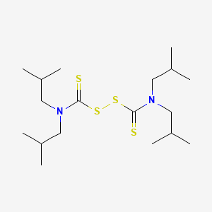 molecular formula C18H36N2S4 B1583980 Thioperoxydicarbonic diamide ([(H2N)C(S)]2S2), tetrakis(2-methylpropyl)- CAS No. 3064-73-1