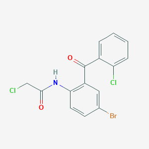 molecular formula C15H10BrCl2NO2 B1583989 N-[4-bromo-2-(2-chlorobenzoyl)phenyl]-2-chloroacetamide CAS No. 285158-15-8
