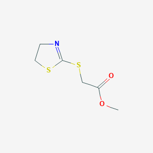 molecular formula C6H9NO2S2 B1583992 Methyl 2-[2-thiazolin-2-ylthio]acetate CAS No. 22623-64-9