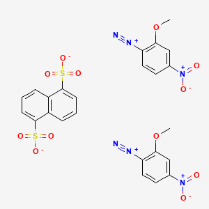 molecular formula C17H12N3O9S2- B1583996 2-methoxy-4-nitrobenzenediazonium;naphthalene-1,5-disulfonate CAS No. 61925-55-1