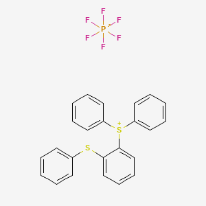 molecular formula C24H19F6PS2 B1583999 Diphenyl[(phenylthio)phenyl]sulfonium hexafluorophosphate CAS No. 68156-13-8