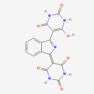 molecular formula C16H9N5O6 B1584003 2,4,6(1H,3H,5H)-嘧啶三酮，5,5'-(1H-异吲哚-1,3(2H)-二亚甲基)双- CAS No. 36888-99-0