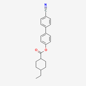 molecular formula C22H23NO2 B1584027 trans-4'-Cyano-[1,1'-biphenyl]-4-yl 4-ethylcyclohexanecarboxylate CAS No. 67284-56-4