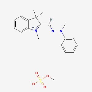 molecular formula C20H25N3O4S B1584028 1,3,3-trimethyl-2-[(methylphenylhydrazono)methyl]-3H-indolium methyl sulphate CAS No. 83949-75-1