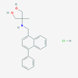 molecular formula C21H24ClNO2 B158406 1,3-Propanediol, 2-methyl-2-(((4-phenyl-1-naphthalenyl)methyl)amino)-, hydrochloride CAS No. 133550-83-1