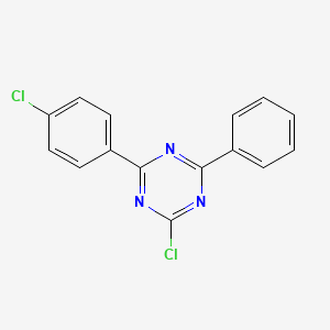 molecular formula C15H9Cl2N3 B1584067 2-Chloro-4-(4-chlorophenyl)-6-phenyl-1,3,5-triazine CAS No. 30894-93-0