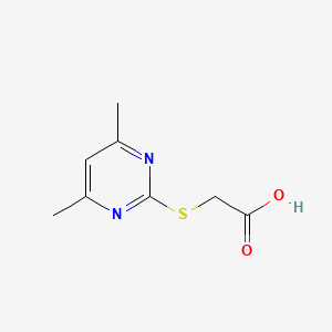 molecular formula C8H10N2O2S B1584074 Acetic acid, (4,6-dimethylpyrimidin-2-ylthio)- CAS No. 55749-30-9