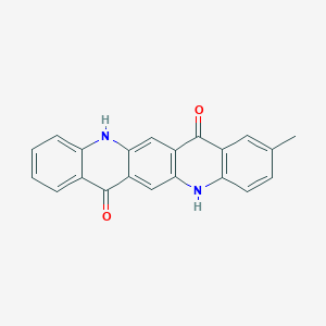 molecular formula C21H14N2O2 B158408 Quino[2,3-b]acridine-7,14-dione, 5,12-dihydro-2-methyl- CAS No. 10228-01-0