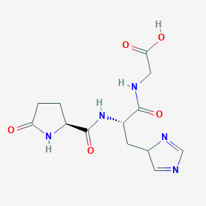 molecular formula C13H17N5O5 B1584083 焦谷氨酰-组氨酰-甘氨酸 CAS No. 69275-10-1