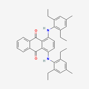 molecular formula C36H38N2O2 B1584085 9,10-Anthracenedione, 1,4-bis[(2,6-diethyl-4-methylphenyl)amino]- CAS No. 32724-62-2