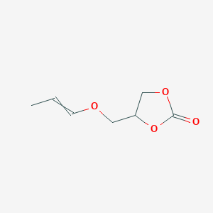 molecular formula C7H10O4 B158411 4-{[(Prop-1-en-1-yl)oxy]methyl}-1,3-dioxolan-2-one CAS No. 130221-78-2