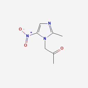molecular formula C7H9N3O3 B1584113 2-丙酮，1-(2-甲基-5-硝基咪唑-1-基)- CAS No. 31876-69-4