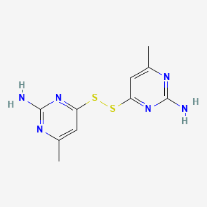 molecular formula C10H12N6S2 B1584118 4-[(2-Amino-6-methylpyrimidin-4-yl)disulfanyl]-6-methylpyrimidin-2-amine CAS No. 69945-13-7