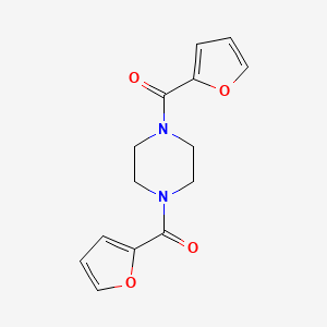 molecular formula C14H14N2O4 B1584121 1,4-Bis(furan-2-ylcarbonyl)piperazine CAS No. 31350-27-3