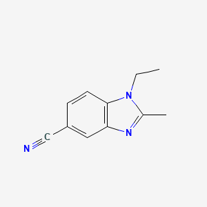molecular formula C11H11N3 B1584142 1-Ethyl-2-methyl-5-cyanobenzimidazole CAS No. 62306-08-5