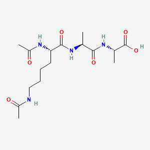 molecular formula C16H28N4O6 B1584153 (Ac)2-L-Lys-D-Ala-D-Ala CAS No. 24570-39-6