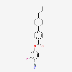 molecular formula C23H24FNO2 B1584163 4-氰基-3-氟苯基 4-(反式-4-丙基环己基)-苯甲酸酯 CAS No. 92118-82-6