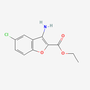 molecular formula C11H10ClNO3 B1584164 Ethyl 3-amino-5-chlorobenzofuran-2-carboxylate CAS No. 329210-07-3