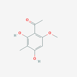 molecular formula C10H12O4 B158418 1-(2,4-二羟基-6-甲氧基-3-甲基苯基)乙酮 CAS No. 83459-37-4