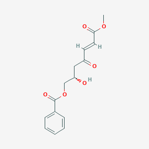 molecular formula C15H16O6 B158419 [(E,2S)-2-羟基-7-甲氧基-4,7-二氧代庚-5-烯基]苯甲酸酯 CAS No. 135626-21-0