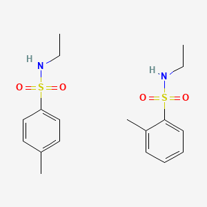 molecular formula C18H26N2O4S2 B1584200 N-ethyl-2-methylbenzenesulfonamide;N-ethyl-4-methylbenzenesulfonamide CAS No. 26914-52-3