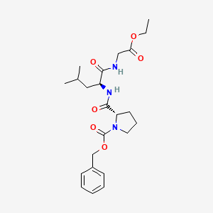 (S)-Benzyl 2-(((S)-1-((2-ethoxy-2-oxoethyl)amino)-4-methyl-1-oxopentan-2-yl)carbamoyl)pyrrolidine-1-carboxylate